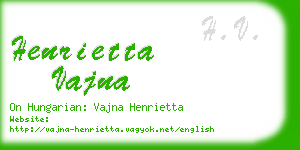 henrietta vajna business card